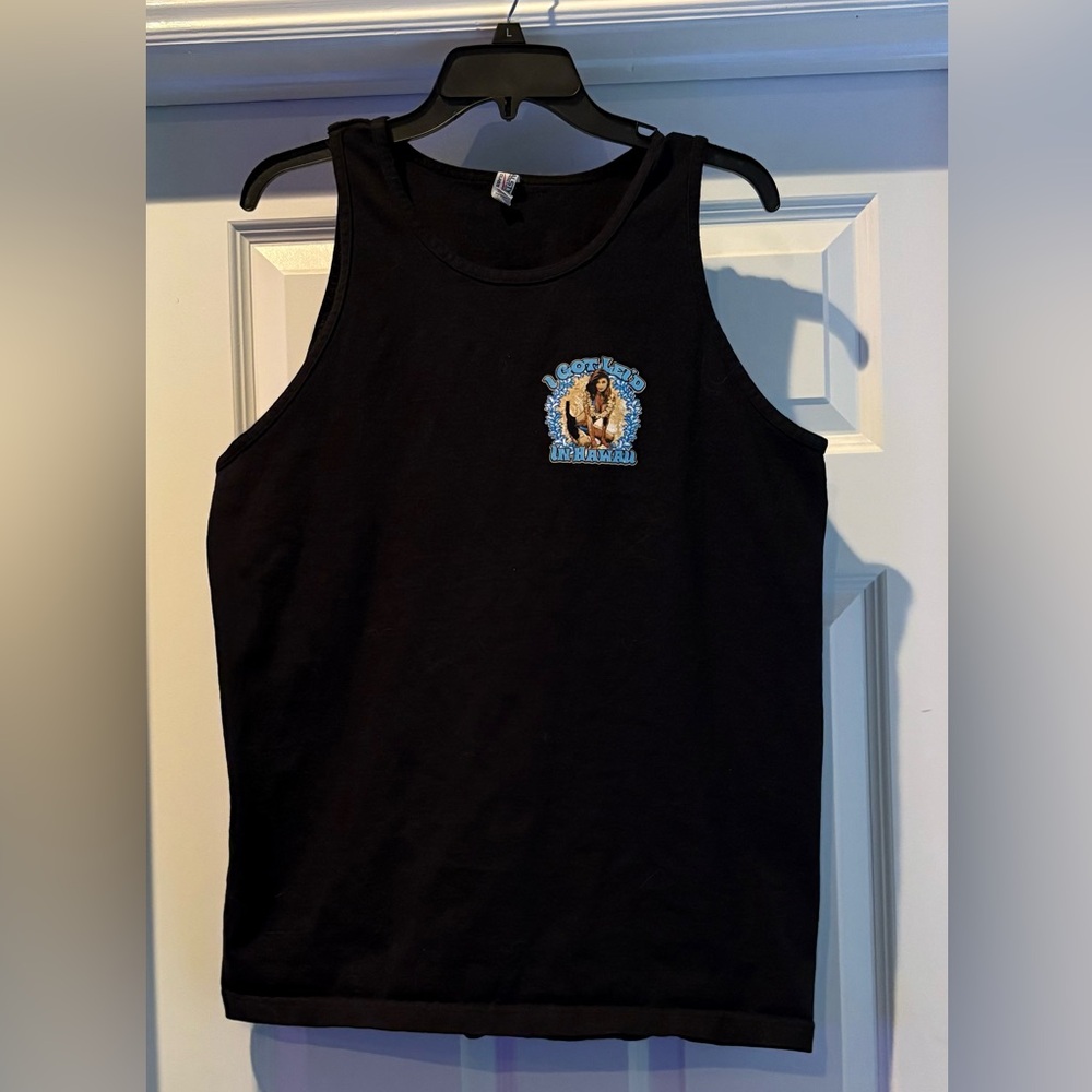 Black Graphic Men’s Tank - Hawaiian Theme
